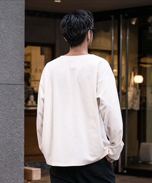 SILVER BULLET(シルバーバレット)の「『CavariA/キャバリア』ボートネック 長袖カットソー(Tシャツ/カットソー・メンズ・グレー/ベージュ/ブラック・L/M)」の19枚目の写真