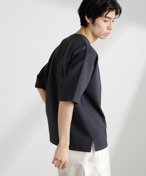 NANO universe(ナノユニバース)の「ワイドダンボールTシャツ 半袖(Tシャツ/カットソー・メンズ・グリーン系その他/スミクロ/ホワイト/ブルー・M/L/XL)」の7枚目の写真