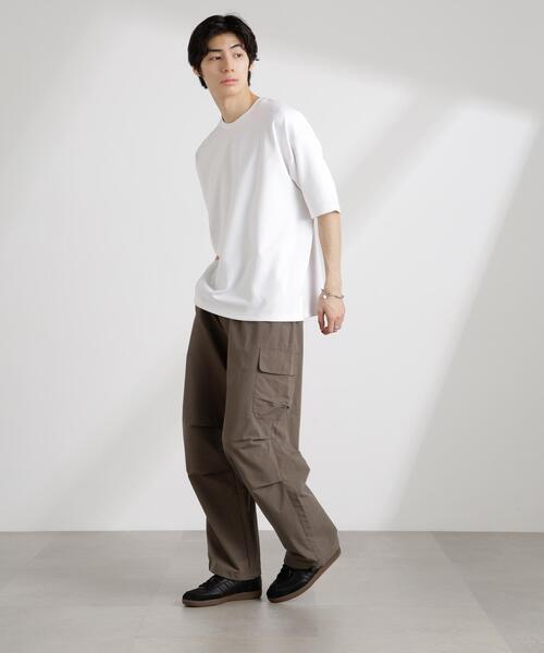 NANO universe(ナノユニバース)の「ワイドダンボールTシャツ 半袖(Tシャツ/カットソー・メンズ・グリーン系その他/スミクロ/ホワイト/ブルー・M/L/XL)」の20枚目の写真