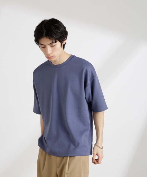 NANO universe（ナノユニバース）の「ワイドダンボールTシャツ 半袖（Tシャツ/カットソー・メンズ・グリーン系その他/スミクロ/ホワイト/ブルー・M/L/XL）」の17枚目の写真