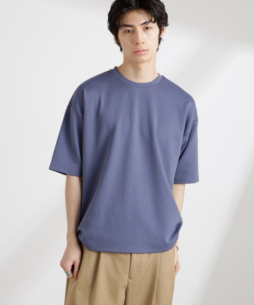 NANO universe（ナノユニバース）の「ワイドダンボールTシャツ 半袖（Tシャツ/カットソー・メンズ・グリーン系その他/スミクロ/ホワイト/ブルー・M/L/XL）」の16枚目の写真