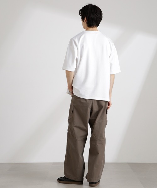 NANO universe（ナノユニバース）の「ワイドダンボールTシャツ 半袖（Tシャツ/カットソー・メンズ・グリーン系その他/スミクロ/ホワイト/ブルー・M/L/XL）」の15枚目の写真