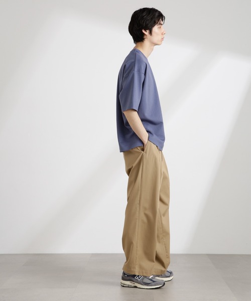 NANO universe（ナノユニバース）の「ワイドダンボールTシャツ 半袖（Tシャツ/カットソー・メンズ・グリーン系その他/スミクロ/ホワイト/ブルー・M/L/XL）」の22枚目の写真