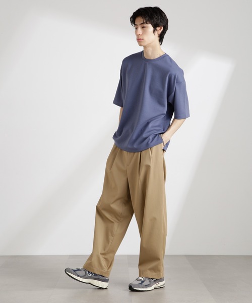 NANO universe（ナノユニバース）の「ワイドダンボールTシャツ 半袖（Tシャツ/カットソー・メンズ・グリーン系その他/スミクロ/ホワイト/ブルー・M/L/XL）」の20枚目の写真