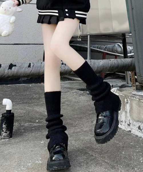 UP START（アップスタート）の「【LAMPOON】ルーズニットレッグウォーマー（レッグウォーマー・レディース・ホワイト/ベージュ/ブラック/グレー・FREE）」の7枚目の写真