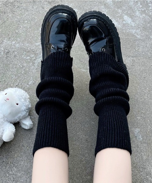 UP START（アップスタート）の「【LAMPOON】ルーズニットレッグウォーマー（レッグウォーマー・レディース・ホワイト/ベージュ/ブラック/グレー・FREE）」の9枚目の写真