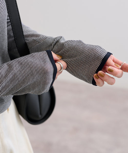 FRAMeWORK（フレームワーク）の「≪追加≫シアーリンガーTee2（Tシャツ/カットソー・レディース・イエロー/ブラック系その他/ブルー・FREE）」の12枚目の写真