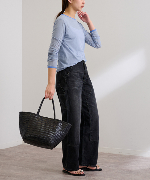 FRAMeWORK（フレームワーク）の「≪追加≫シアーリンガーTee2（Tシャツ/カットソー・レディース・イエロー/ブラック系その他/ブルー・FREE）」の14枚目の写真