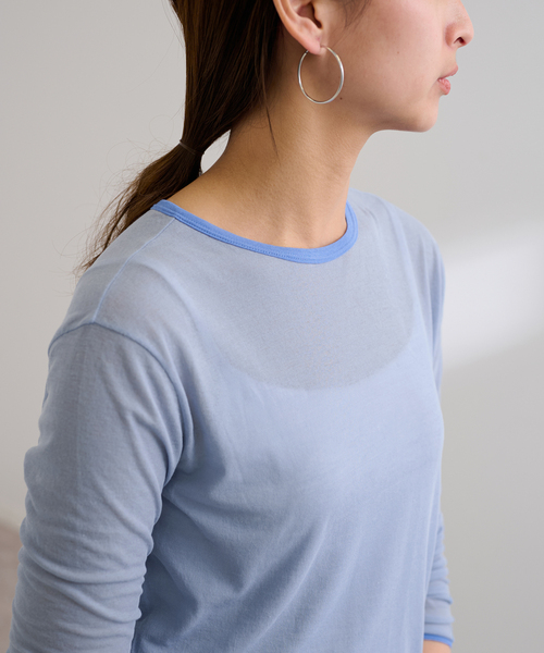 FRAMeWORK（フレームワーク）の「≪追加≫シアーリンガーTee2（Tシャツ/カットソー・レディース・イエロー/ブラック系その他/ブルー・FREE）」の18枚目の写真