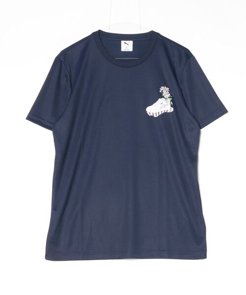PUMA（プーマ）の「【別注】プーマ PUMA SS ポリ スニーカーグラフィック Tシャツ_ 限定コラボ（Tシャツ/カットソー・レディース・ベージュ/ネイビー/ブラック・S/M/L）」の3枚目の写真