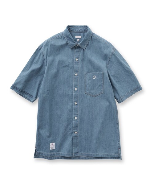 DRESSTERIOR(ドレステリア)の「【セットアップ可】ライトデニム ハーフスリーブシャツ(シャツ/ブラウス・メンズ・ブルー/ネイビー・90/91/92/94)」の3枚目の写真