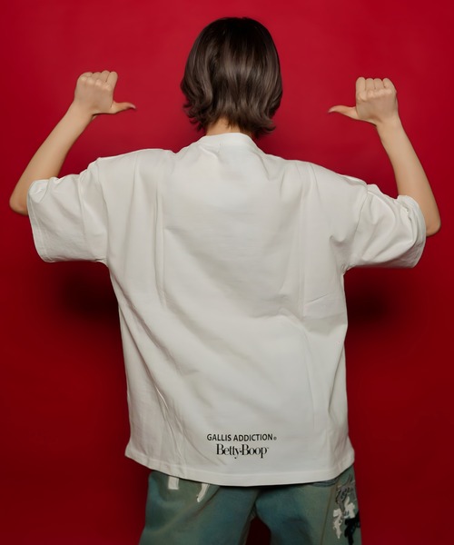 GALLIS ADDICTION（ガリスアディクション）の「GA×BETTY-FRONT SITイラスト TEE（Tシャツ/カットソー・メンズ・ブラック/ホワイト・M/L）」の8枚目の写真