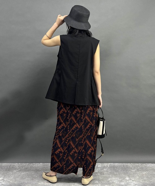 NICOLE white（ニコルホワイト）の「柄プリーツスカート（スカート・レディース・ブラック/ネイビー/その他1/その他2・FREE）」の8枚目の写真