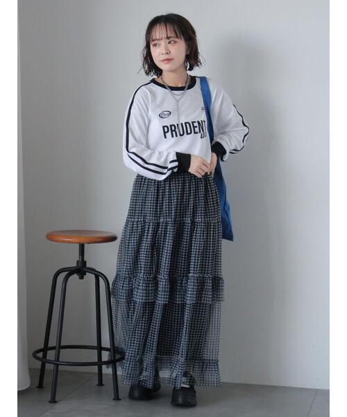 ehka sopo(エヘカソポ)の「袖ラインプリントロンT(Tシャツ/カットソー・レディース・ネイビー/オフホワイト/ピンク・F)」の10枚目の写真