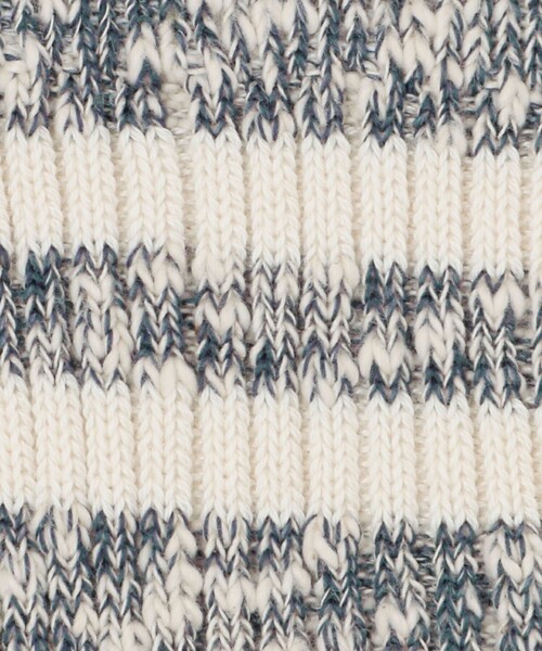 UNITED ARROWS(ユナイテッドアローズ)の「<ROTOTO> SLUB STRIPE SOCKS/ストライプ スラブソックス(ソックス/靴下・メンズ・ネイビー/ベージュ・FREE)」の3枚目の写真