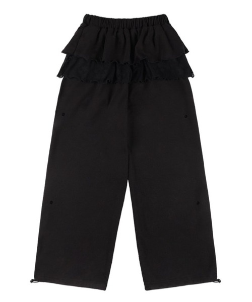FANCY CLUB（ファンシークラブ）の「FANCY CLUB／フリルレースボタンパンツ（スウェットパンツ・レディース・ブラック/ライトグレー・FREE）」の17枚目の写真