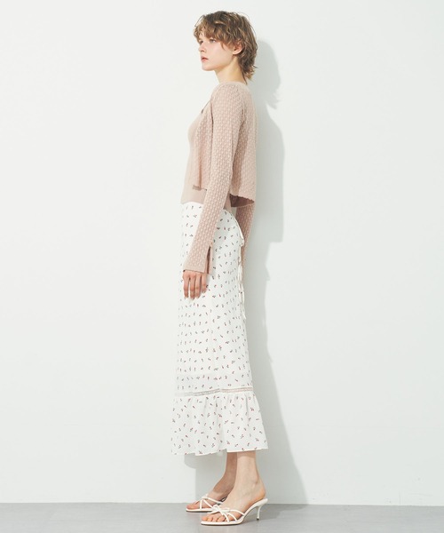 DEICY（デイシー）の「キャミセットアイレットカーディガン（ニット/セーター・レディース・オフホワイト/レッド/ピンクベージュ・FREE）」の14枚目の写真