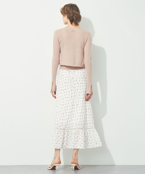 DEICY（デイシー）の「キャミセットアイレットカーディガン（ニット/セーター・レディース・オフホワイト/レッド/ピンクベージュ・FREE）」の15枚目の写真