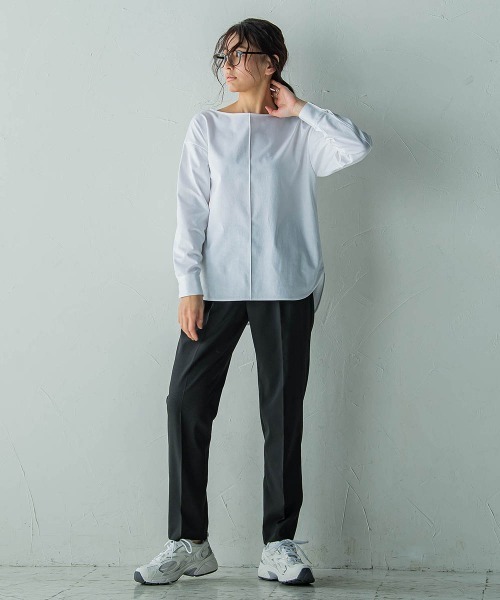 MAYSON GREY(メイソングレイ)の「ストレッチテーパードパンツ≪手洗い可能≫(その他パンツ・レディース・ブラック/ベージュ・M)」の10枚目の写真