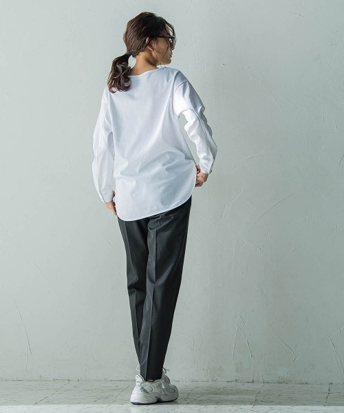 MAYSON GREY(メイソングレイ)の「ストレッチテーパードパンツ≪手洗い可能≫(その他パンツ・レディース・ブラック/ベージュ・M)」の8枚目の写真
