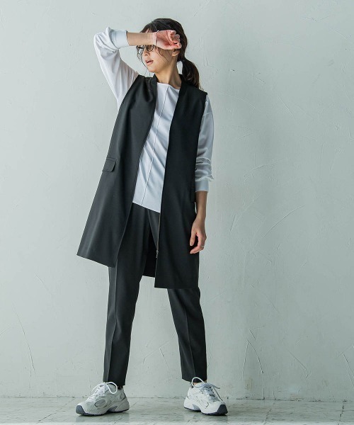 MAYSON GREY(メイソングレイ)の「ストレッチテーパードパンツ≪手洗い可能≫(その他パンツ・レディース・ブラック/ベージュ・M)」の7枚目の写真