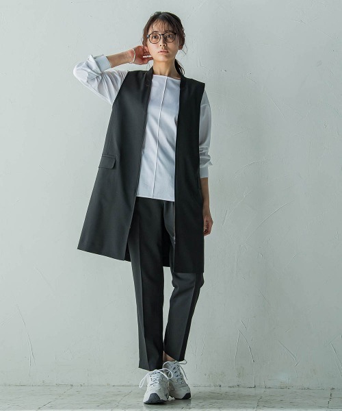 MAYSON GREY(メイソングレイ)の「ストレッチテーパードパンツ≪手洗い可能≫(その他パンツ・レディース・ブラック/ベージュ・M)」の6枚目の写真