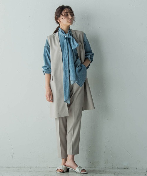 MAYSON GREY(メイソングレイ)の「ストレッチテーパードパンツ≪手洗い可能≫(その他パンツ・レディース・ブラック/ベージュ・M)」の22枚目の写真