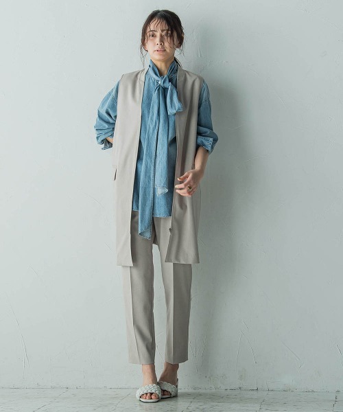 MAYSON GREY(メイソングレイ)の「ストレッチテーパードパンツ≪手洗い可能≫(その他パンツ・レディース・ブラック/ベージュ・M)」の21枚目の写真