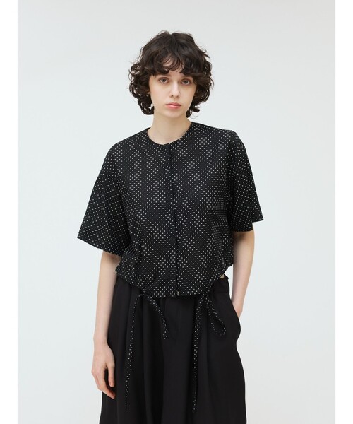 セール】mizuiro ind ドットドローストリングシャツ（シャツ