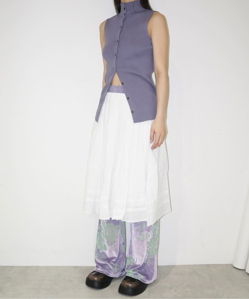 musubore(ムスボレ)の「sleeve-less summer knit cardigan / サマーニットカーディガン(カーディガン/ボレロ・レディース・ブラック/ピンク/ライトグリーン/パープル・FREE)」の12枚目の写真