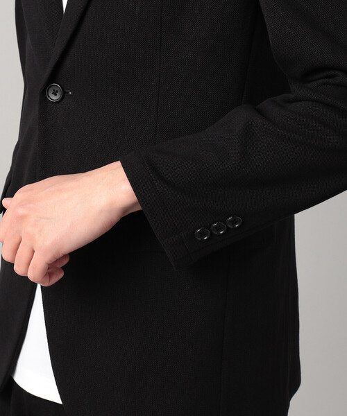 COMME CA MEN(コムサメン)の「【セットアップ対応】泉州編み和紙カノコ シングルテーラードジャケット(テーラードジャケット・メンズ・ブラック/チャコールグレー・XL/M/L/S)」の15枚目の写真