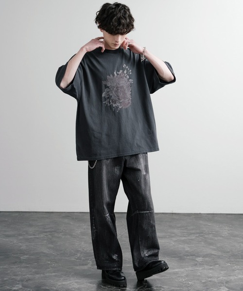 【boohoo】オーバーサイズ 半袖 クルーネック 花柄 Tシャツ 楽天市場】ブランド Tシャツ メンズ オーバーサイズ ゆったり