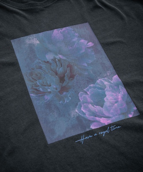 Rocky Monroe(ロッキーモンロー)の「オーバーサイズピグメント花柄プリント半袖Tシャツ(Tシャツ/カットソー・メンズ・チャコール/ブラック系/ブラック系1/ブラック系2/グレー系/グレー系1/グレー系2/ブラック・M/L)」の15枚目の写真
