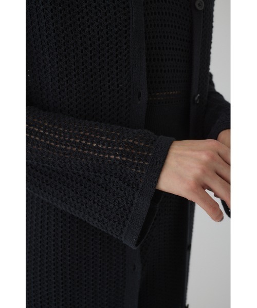 RIM.ARK（リムアーク）の「Summer knit long CD サマーニットロングカーディガン（カーディガン/ボレロ・レディース・アイボリー/マルチ/ブラック・FREE）」の5枚目の写真