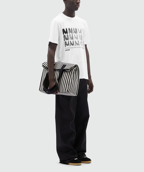 MSGM（エムエスジーエム）の「「TheMwave」グラフィックTシャツ（Tシャツ/カットソー・メンズ・ホワイト/ブラック・S/M/L/XL/XS）」の5枚目の写真