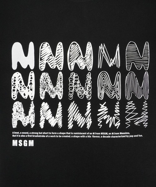 MSGM（エムエスジーエム）の「「TheMwave」グラフィックTシャツ（Tシャツ/カットソー・メンズ・ホワイト/ブラック・S/M/L/XL/XS）」の8枚目の写真