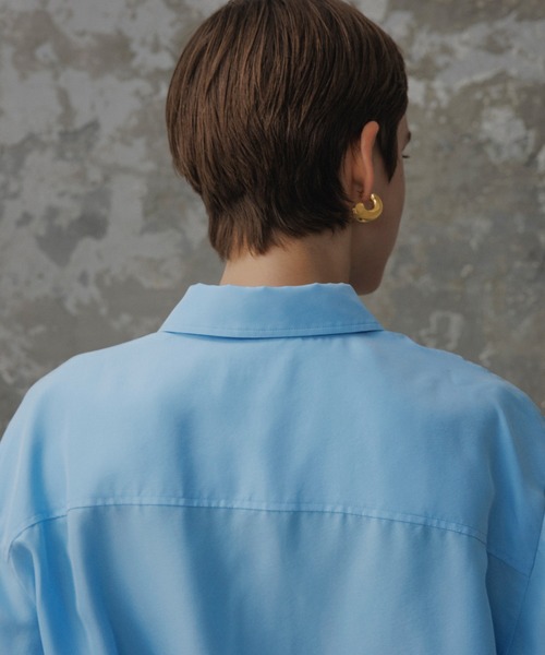 ADAM ET ROPE'（アダムエロペ）の「【EMOELLE】サンドシルクシャツ（シャツ/ブラウス・レディース・サックスブルー/ベージュ系その他・FREE）」の10枚目の写真