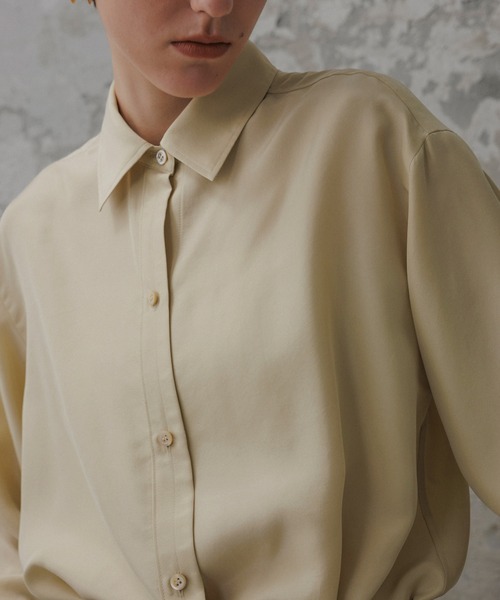 ADAM ET ROPE'（アダムエロペ）の「【EMOELLE】サンドシルクシャツ（シャツ/ブラウス・レディース・サックスブルー/ベージュ系その他・FREE）」の14枚目の写真