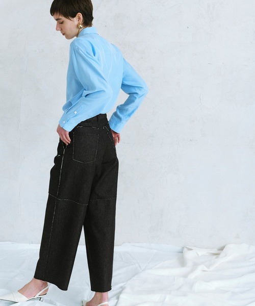 ADAM ET ROPE'（アダムエロペ）の「【EMOELLE】サンドシルクシャツ（シャツ/ブラウス・レディース・サックスブルー/ベージュ系その他・FREE）」の18枚目の写真