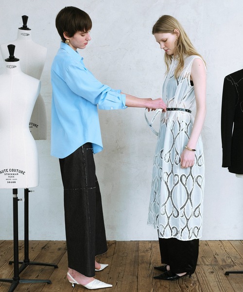 ADAM ET ROPE'（アダムエロペ）の「【EMOELLE】サンドシルクシャツ（シャツ/ブラウス・レディース・サックスブルー/ベージュ系その他・FREE）」の19枚目の写真