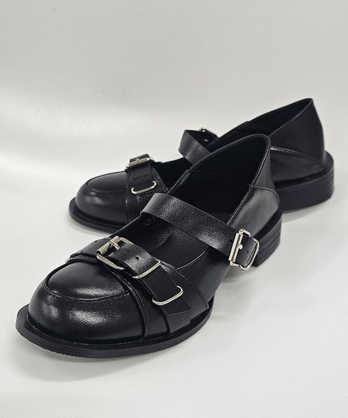 ANOTHER S（アナザーエス）の「バックル付きストラップローファー（ローファー・レディース・ブラック・37/38/39）」の5枚目の写真