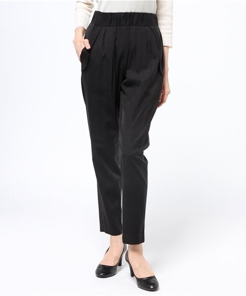 SHIPS for women（シップスフォーウィメン）の「タック9分丈パンツ 313140233（その他パンツ・レディース・ブラック/ベージュ/ネイビー・36/38）」の2枚目の写真