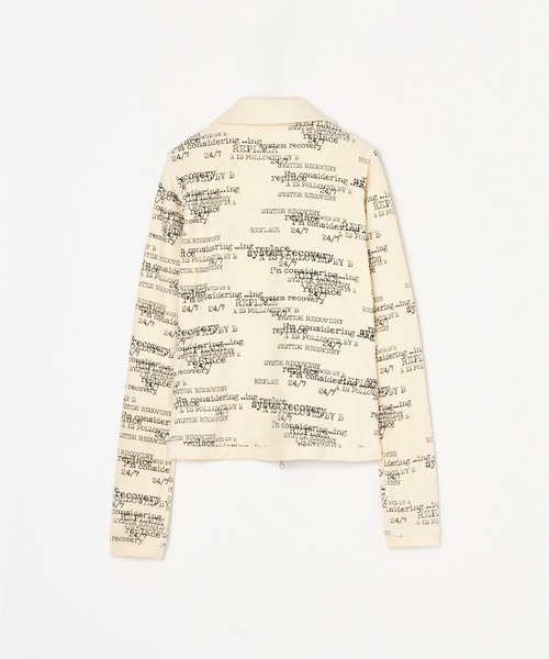 BEEDEN（ビーデン）の「PILE PRINT ZIP UP TOPS（Tシャツ/カットソー・レディース・ブラック/ホワイト・FREE）」の8枚目の写真