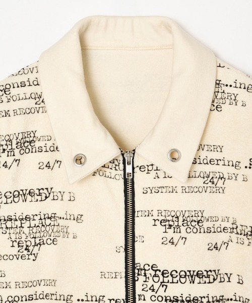 BEEDEN（ビーデン）の「PILE PRINT ZIP UP TOPS（Tシャツ/カットソー・レディース・ブラック/ホワイト・FREE）」の9枚目の写真