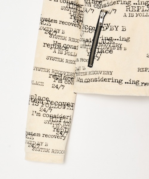 BEEDEN（ビーデン）の「PILE PRINT ZIP UP TOPS（Tシャツ/カットソー・レディース・ブラック/ホワイト・FREE）」の11枚目の写真