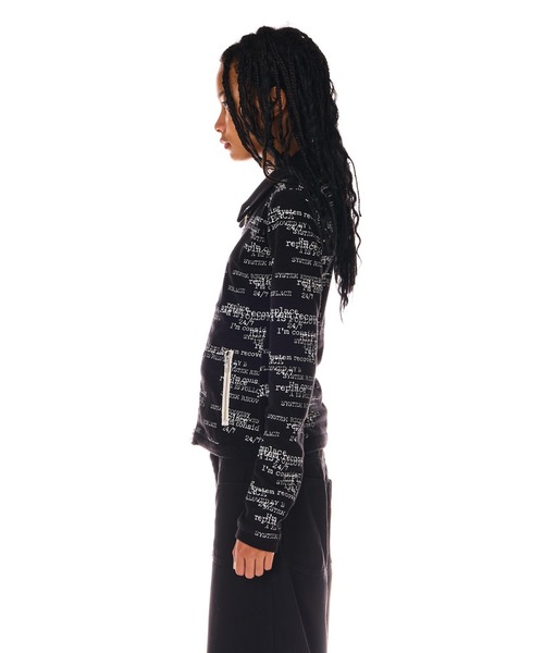 BEEDEN（ビーデン）の「PILE PRINT ZIP UP TOPS（Tシャツ/カットソー・レディース・ブラック/ホワイト・FREE）」の16枚目の写真