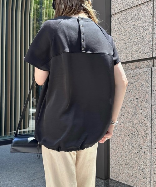 tシャツ ライトダンボールサテンドッキングショートスリーブプルオーバー レディース セール】ライトダンボールサテンドッキングショートスリーブプル