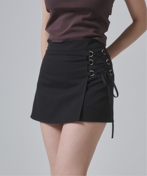 ENVYM（アンビー）の「レースアップラップSK（スカート・レディース・ブラック/グレー・SMALL/MEDIUM）」の5枚目の写真