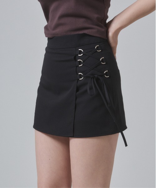 ENVYM（アンビー）の「レースアップラップSK（スカート・レディース・ブラック/グレー・SMALL/MEDIUM）」の6枚目の写真