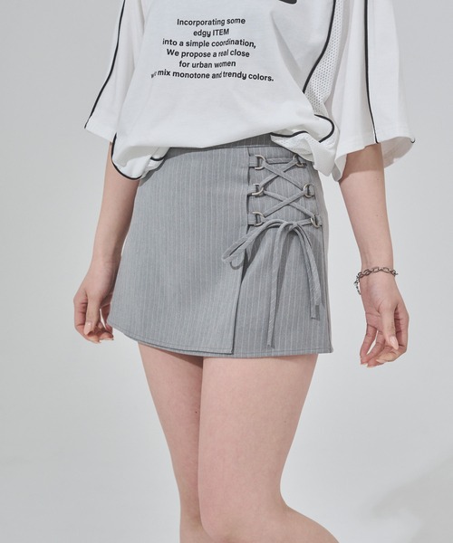 ENVYM（アンビー）の「レースアップラップSK（スカート・レディース・ブラック/グレー・SMALL/MEDIUM）」の13枚目の写真